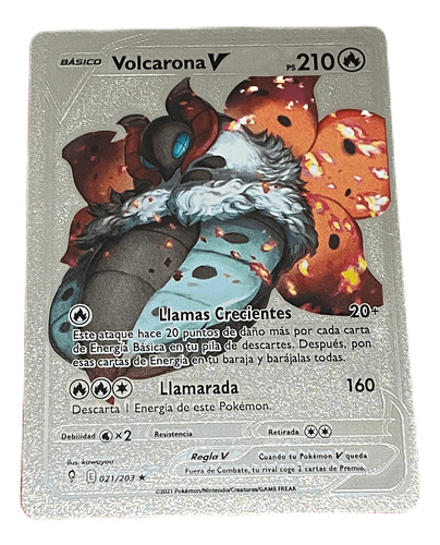Juego De Carta Pokemon Plateada Colección Volcarona
