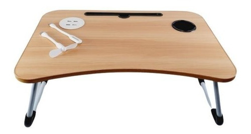 Base Para Laptop De Madera Con Conectores Usb 840 