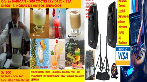 Servicio De Barman, Bartender Con Barra De Bar A Domicilio