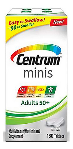 Centrum Multivitaminico/multimineral Minis Adultos 50+ 180 P