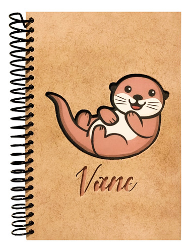 Agenda 2024 Pro Personalizada Pasta Dura Nutria Kawaii B71