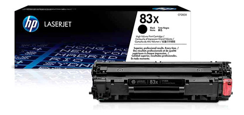 Toner Hp 83x Color Negro Rendimiento 2200 Paginas 1pcf283x