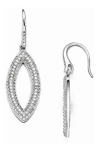 Aretes Anzuelo - 925 Sterling Silver Shepherd Hook And Cz Cu