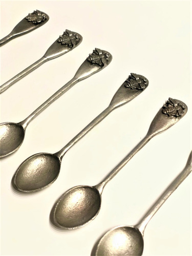 Imagen 6 de 10 de Cucharas De Te X6 Estilo Vintage Metal