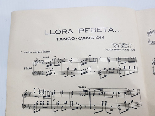Antiguas Partituras Tango 1920 Lote X 2 Pebeta Mag 58625