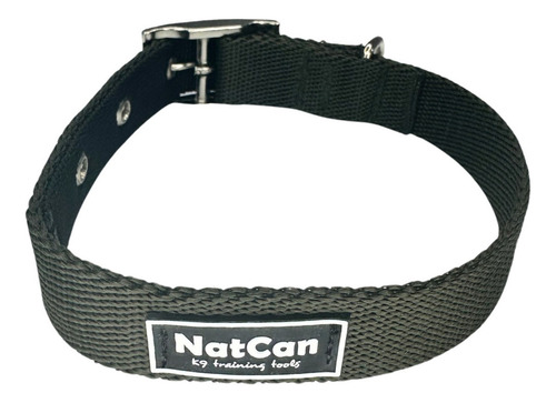 Collar Para Perros Natcan Tipo Hamilton Hebilla Reforzada Color Verde Militar Tamaño Del Collar S