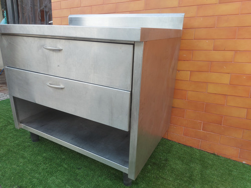Mesa Balcão Inox Industrial Gaveta (Usado)