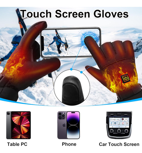 Guantes Calefactables Recargables Con Batería Eléctrica Para