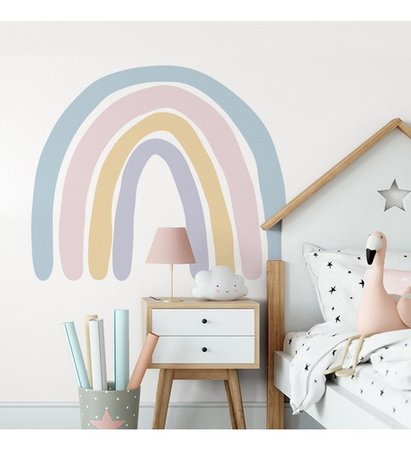 Vinilo Decorativo De Pared Arcoiris Boho Adhesivo Sticker