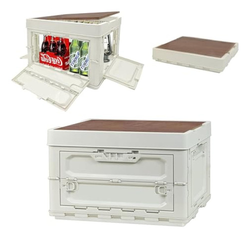 Folding Storage Box With Wooden Cover,outdoor Storage