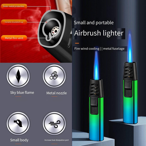 Antorcha Recargable De Gas Butano, Mxbgg-004, 4 Pzas, Azul/v