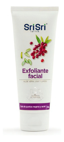 Exfoliante Facial Con Aloe Vera, Uva Y Limón 100g - Sri Sri