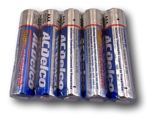 5 Pilas Super Alcalinas Aaa Made In Usa Acdelco