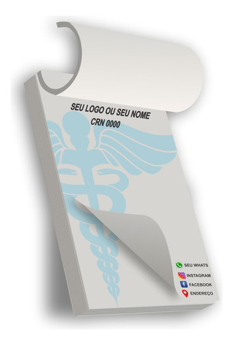 Bloco De Receituário Personalizado A4 100 Fls.