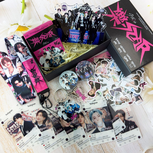 Tarjeta Autoadhesiva Stray Kids Star Kpop Con Forma De Llave