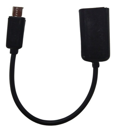 Cable Adaptador Otg Usb A Micro Usb Celular Tablet X4u Full Color Negro