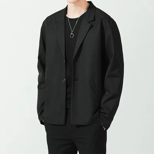 Traje Tipo Blazer Japonés Para Hombre, Casual, Liso, Delgado