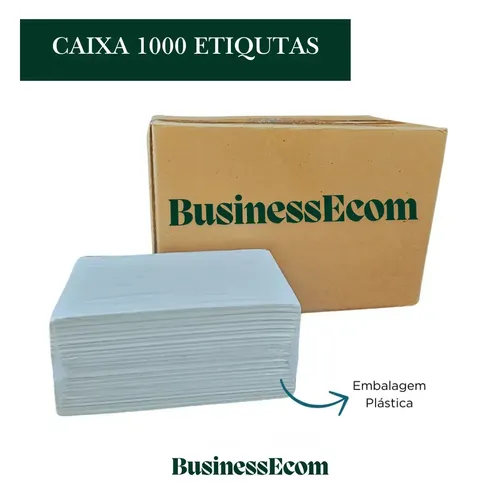Etiqueta Térmica Sem Rolo 10x15 /100x150 Formato Resma Cor Branco - Businessecom