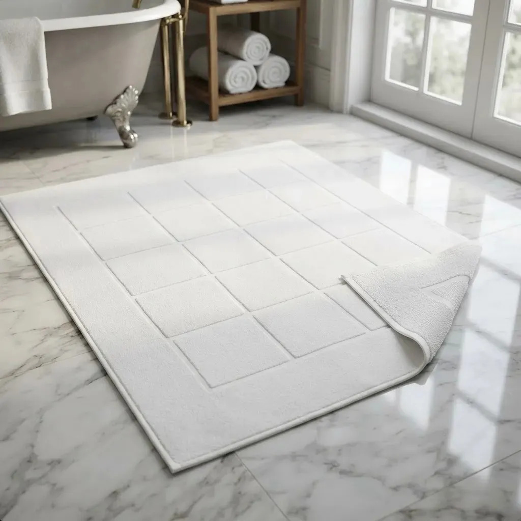 Toalha De Piso P Banheiro Antiderrapante Lucca 700g/m² Teka Cor Branco