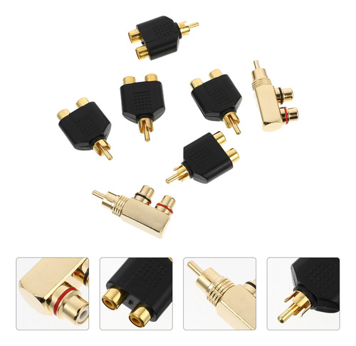 Adaptador De Audio Av Con Divisor De Audio De 90 Grados Para