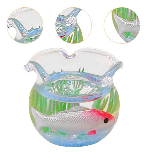 2 Peces En Acuario Para Casa De Muñecas, Juguete Realista