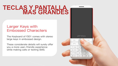 Celular Para Mayores Teclas Y Pantalla Grande 4g Ipro K3 Mp3 Negro