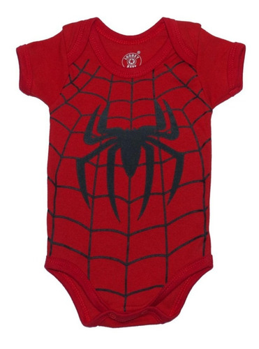 Imagem 1 de 7 de Body De Bebe Temático Mesversario ( Homem-aranha )
