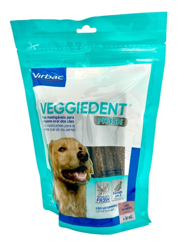 Virbac Veggiedent Fresh Tiras Premio Para Perro De 30kg