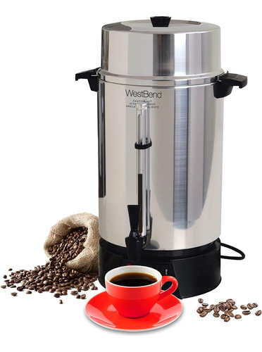West Bend 33600 Coffee Urn Commercial Highly-polished Alu...