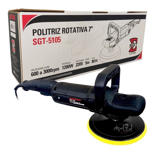 Politriz Rotativa 7 Pol. 1200w 220v Sigma Tools Sgt-5105