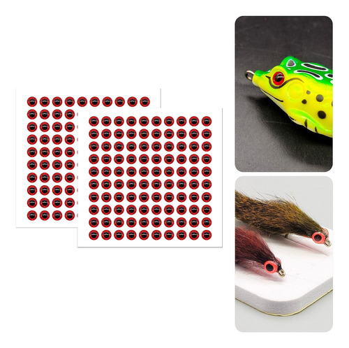 2 X 200 Pçs 3d Isca Olhos De Pesca Acessórios De Pesca Com