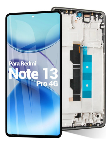 Tela Frontal Para Redmi Note 13 Pro 4g 23117ra68g Aro Oled
