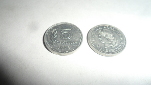 Moneda Argentina 5 Centavos 1973 (Usado)