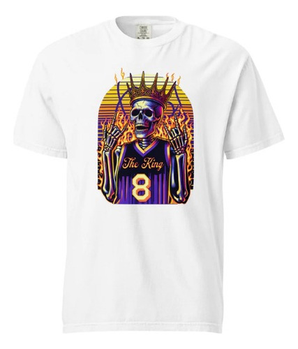 Polera Unisex Lakers Nba Basket Ganador Esqueleto Estampado