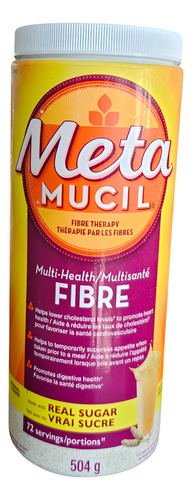 Fibra Metamucil Sabor Original Coarse Psyllium Fiber 504gr