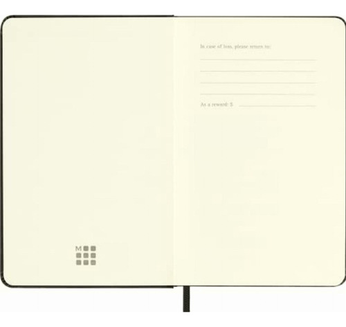 Moleskine Caderno Clássico, Quadriculado, Preto