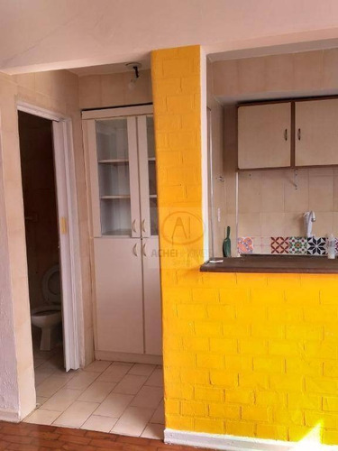 Kitnet Com 1 Dormitório, 1 Wc, 30 M Da Praia. À Venda, 27 M² Por R$ 145.000 - Centro - São Vicente/sp - Kn0283