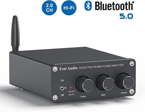 Amplificador 2.0 Canales Fosi Audio Bt20a Bluetooth 5.0