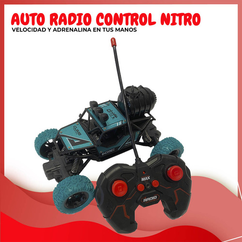 Auto Radio Control Amortiguacion Efecto Nitro Fire Verde