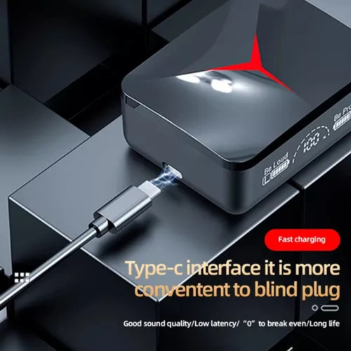 Auricular Bluetooth M88 Plus Con Power Bank Incluido V5.3 Negro