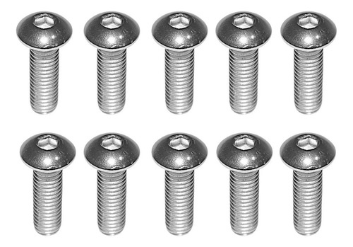 Pacote 12 Parafuso M5x16 Aço Inox Universal Para Carenagem