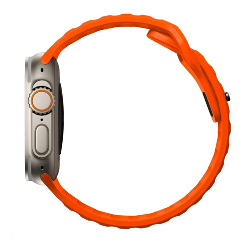 Pulsera Silicona Sport Compatible Con Apple Watch Ultra 49mm Ancho 49 Mm Color Naranja