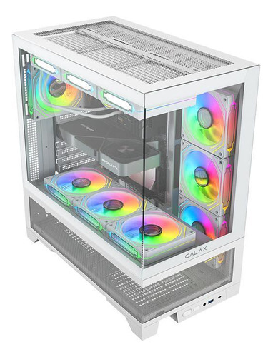 Gabinete Galax Centaurus White Atx Frontal Vidro Sem Fan