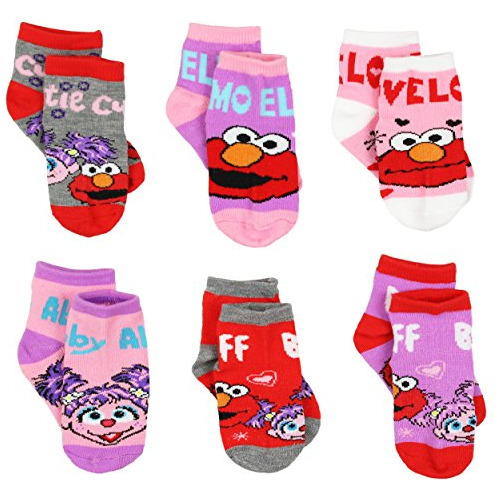 Calcetines Cortos Para Niñas Sesame Street Elmo Abby.