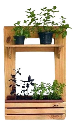 Soporte Base De Pared Para Plantas Matero O Maceta En Pino