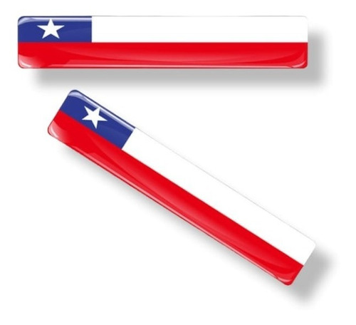 Imagen 1 de 3 de Logo Bandera Chile Adhesivo Emblema Insignia Para Vehículos