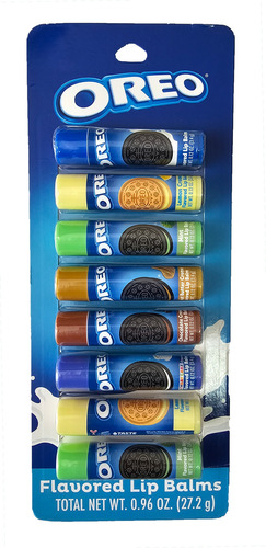 Paquete Con 8 Bálsamos Labiales Sabor Y Oror A Galletas Oreo