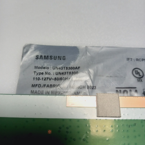 Tarjeta T-com Para Pantalla Samsung Un43t5300af (Usado)