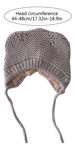 Gorro De Punto Para Bebé Con Orejas De Gato (r), Color Liso,