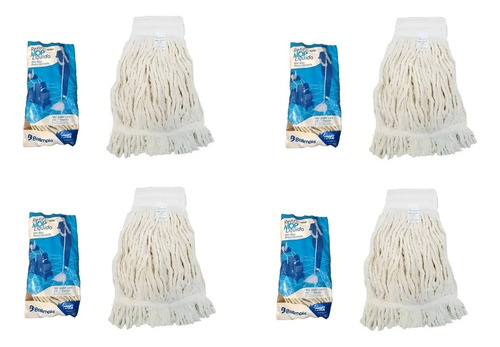 Refil Mop Úmido Cabeleira Ponta Dobrada Cinta Mop Liquido